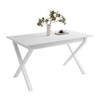 ESSTISCH ARTON II ausziehbarer Tisch 140-195 cm für 6-8 Personen - Weiß, Holzwerkstoff/Metall (140/80/77cm) - Lookway
