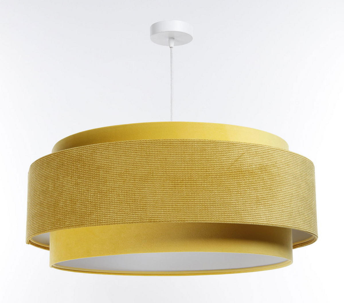 HÄNGELEUCHTE Weiß 60/25 cm - Gelb, Kunststoff (60/1/25cm) - ONZENO