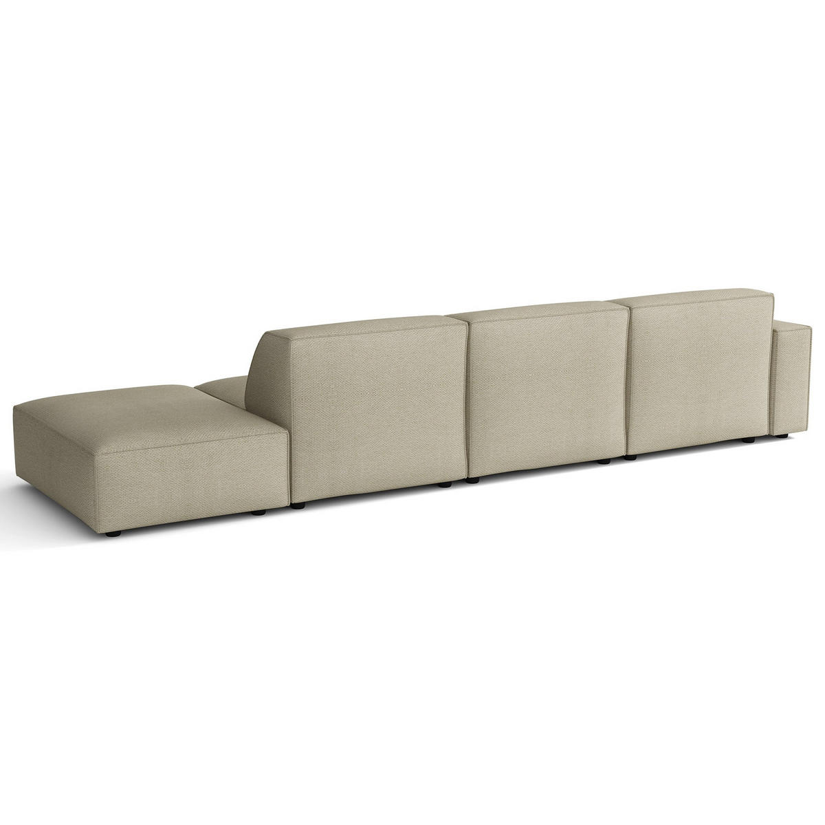 ROHOVÁ pohovka Sellmo, 344 cm - čierna/taupe, textil/plast (350/166cm) - Selsey