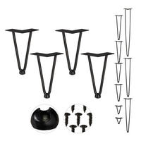 4XHAIRPIN - Schwarz, Kunststoff/Metall (12/20/12cm) - Relaxdays