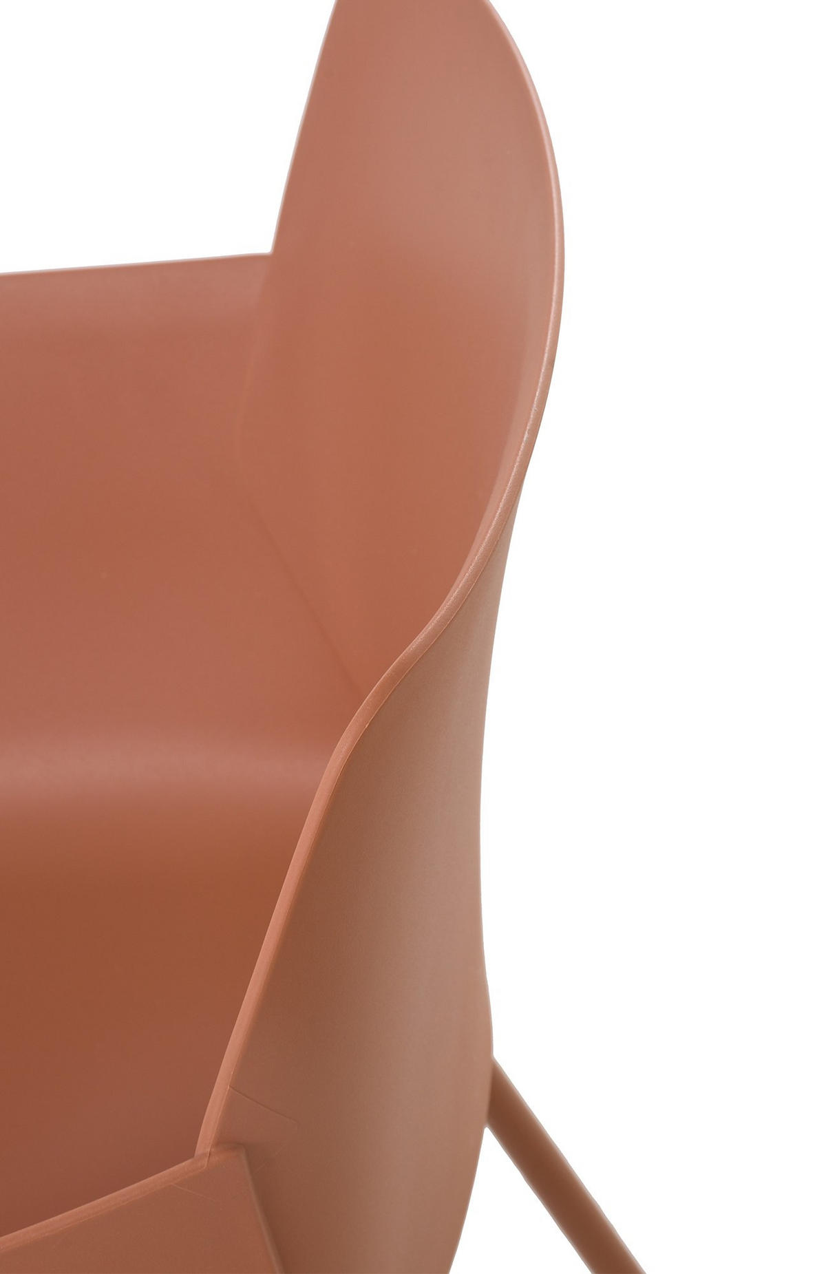 STUHL Kunststoff Terracotta - Terra cotta, Kunststoff/Metall (58/80/54cm) - CLP