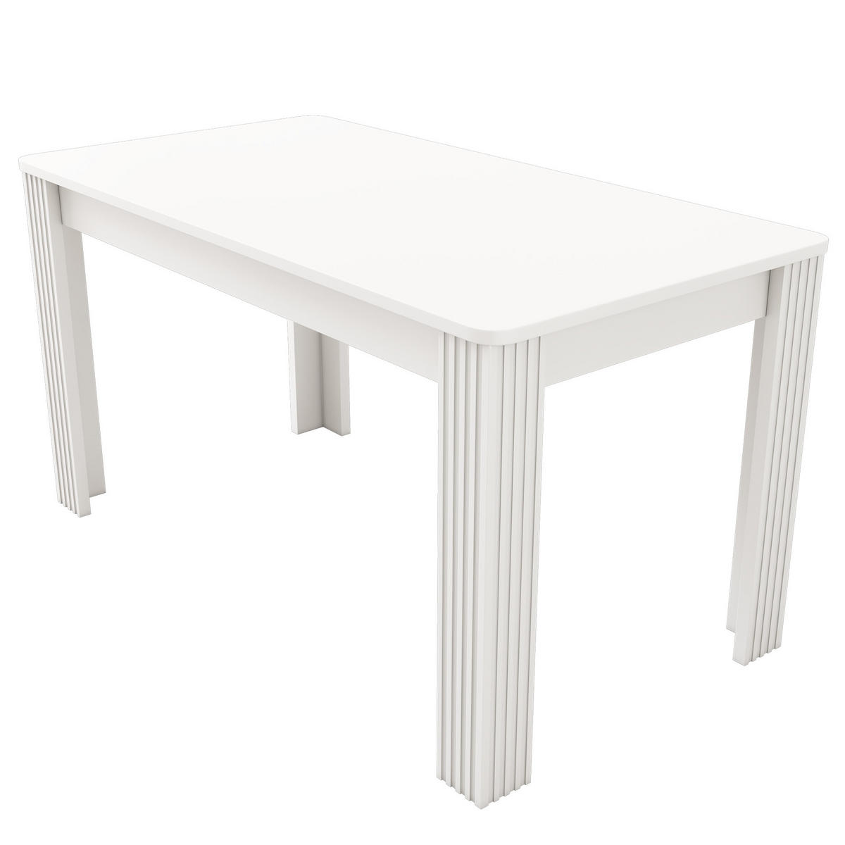 ESSTISCH rechteckig modern Weiß Spanplatte - Weiß, Holzwerkstoff (116/65/75cm) - Meubliv