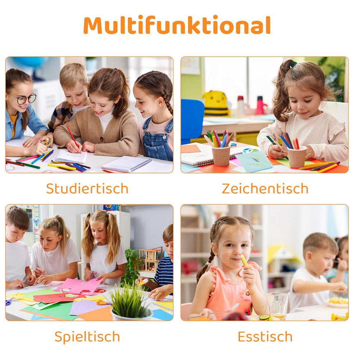 KINDERSITZGRUPPE Beige Höhenverstellbar - Beige, Kunststoff (60/48/60cm) - Bextsrack