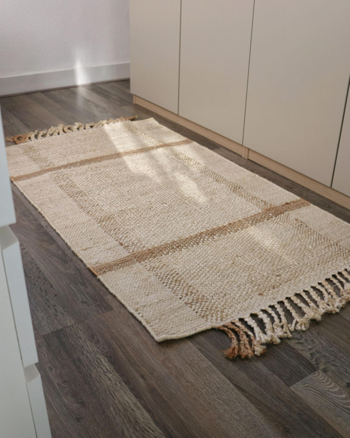 COVOR împletit Yelmez 150/80 cm - bej, materiale naturale (80/150cm) - Beliani