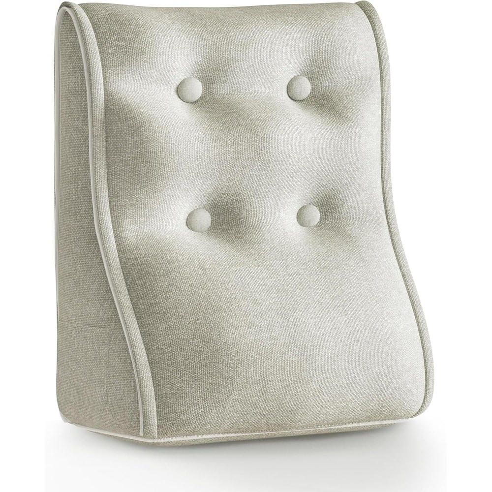 RÜCKENKISSEN Kopfteilkissen Polyesterleinen Weiß 50/22cm - Weiß, Textil (22/50cm) - Vercart