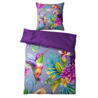 BETTWÄSCHE 2-teilig Kolibri - Multicolor, Naturmaterialien (135/200cm) - Sanilo