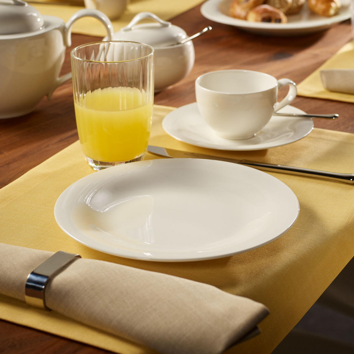 FRÜHSTÜCKSTELLER New Cottage Basic weiß ø 21,5 cm 6er Set - Weiß, Keramik (21.5cm) - Villeroy & Boch