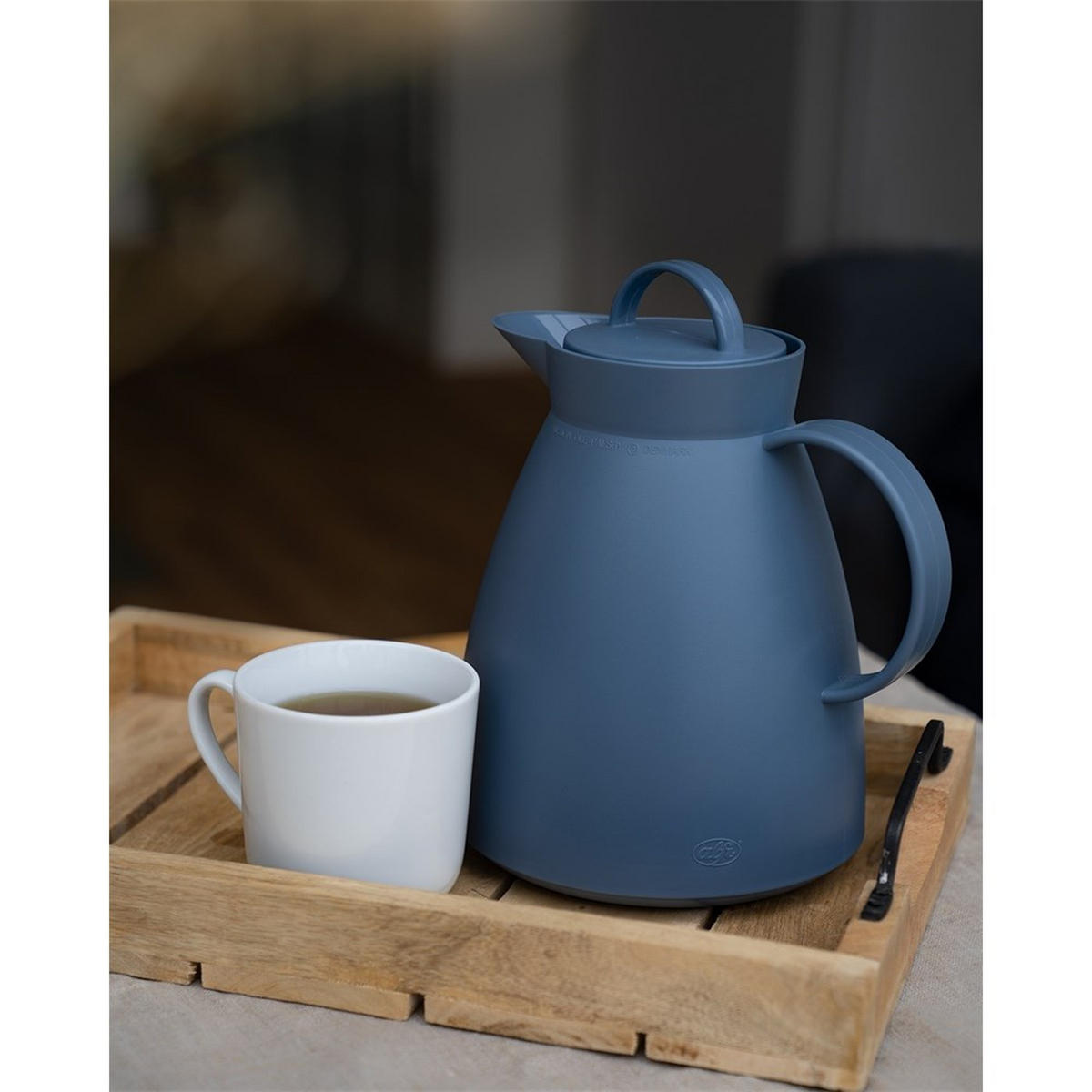 THERMOKANNE Blau 17/17/24 cm 0935060100 - Blau, Kunststoff (1L) - Alfi