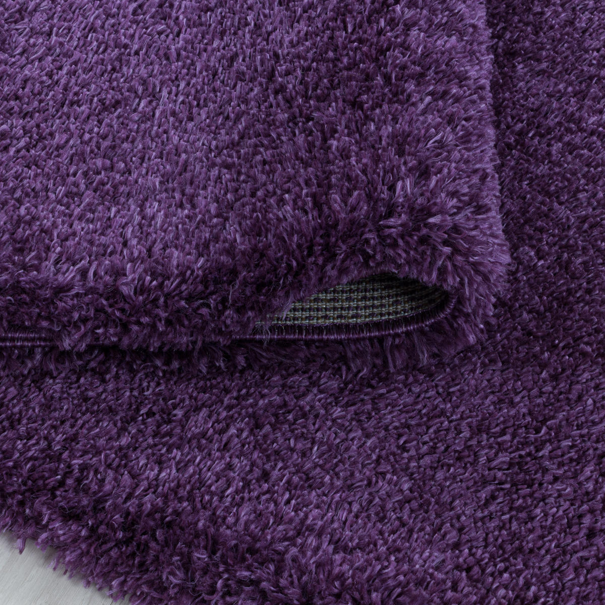 TEPPICH Hochflor Shaggy Uni Style Polypropylen Wohnzimmer Violett Läufer 60x110 - Lila, Textil (60/110cm) - KADIMA DESIGN