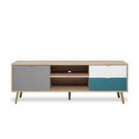 TV-MÖBEL Perast in Holzoptik 150 cm im skandinavischen Stil - Braun, Holzwerkstoff (150/52/40cm) - Concept Usine