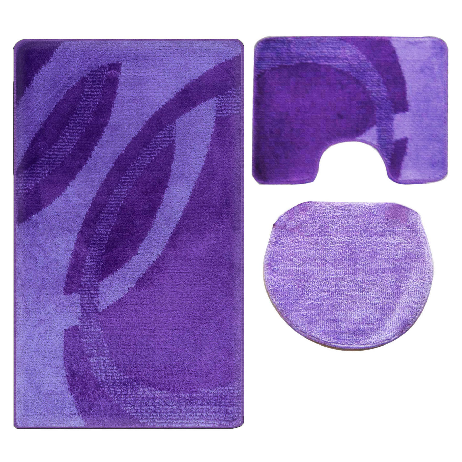 BADEMATTE Set 3 tlg LILA - Lila, Textil (60/100cm) - ROLFNERS