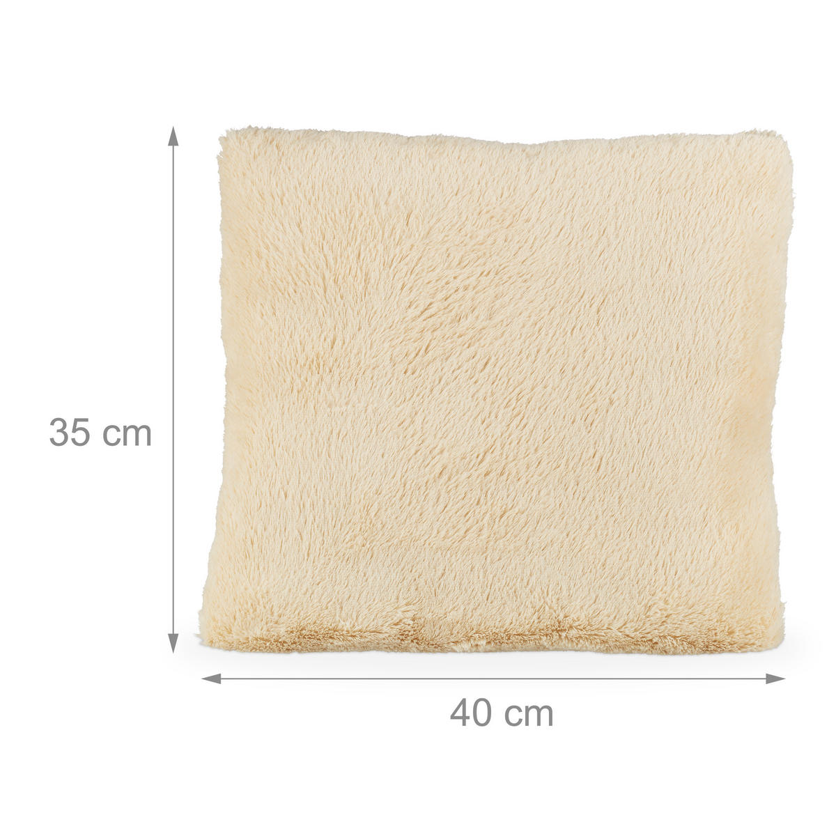 KISSEN Set - Creme, Textil/Metall (40/12cm) - Relaxdays