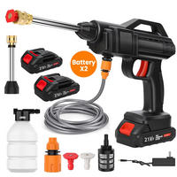 ELEKTRO-HOCHDRUCKREINIGER 50Bar, kabellos für Makita 21V Batterie mit 2 Batterien - Schwarz, Metall (41.5/23cm) - Coonoor
