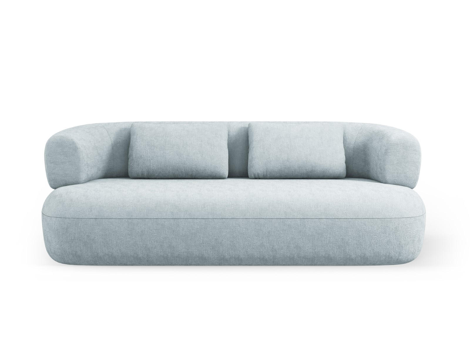 SOFA Jenny aus Chenille-Stoff hellblau 3 Sitzplätze - Hellblau, Textil (90/73/178cm) - Micadoni