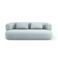 SOFA Jenny aus Chenille-Stoff hellblau 3 Sitzplätze - Hellblau, Textil (90/73/178cm) - Micadoni