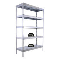 SCHWERLASTREGAL METAL BEAST FIVE | HxBxT 200x240x75cm | Fachlast 400kg | Verzinkt - Silberfarben, Metall (240/200/75cm) - PROREGAL
