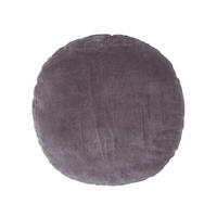 DEKOKISSEN rund anthrazit, Baumwollsamt?40 cm - Anthrazit, Textil (40/40cm) - Homescapes