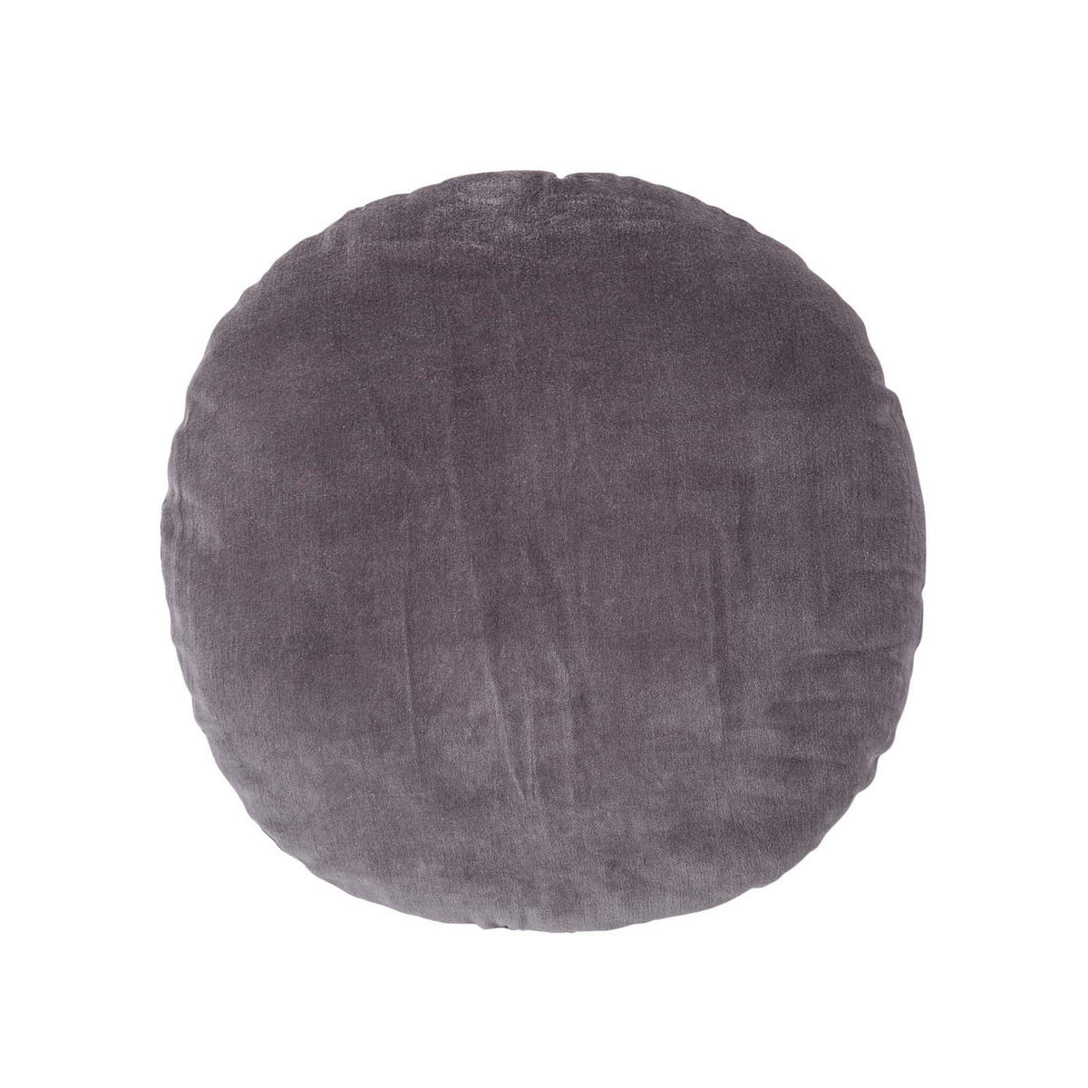 DEKOKISSEN rund anthrazit, Baumwollsamt?40 cm - Anthrazit, Textil (40/40cm) - Homescapes