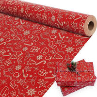 GESCHENKPAPIER Rolle Weihnachten Rot 43 cm x 15 m - Rot, Papier (43/0.1/1500cm)