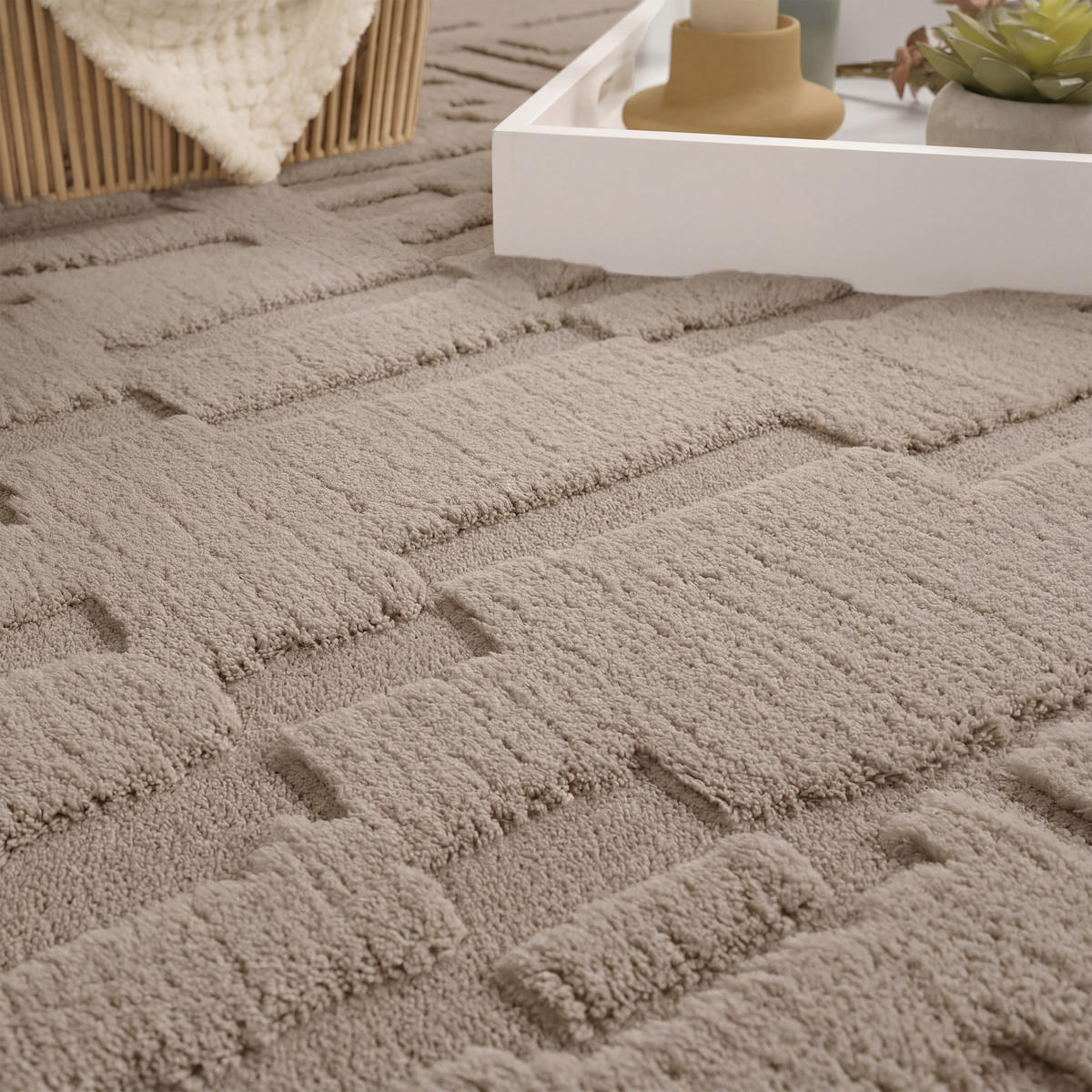 HOCHFLORTEPPICH 200/280 cm Tokio 476 - Taupe, Textil (200/280cm) - Paco Home