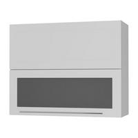 KÜCHENHÄNGESCHRANK Kvantum W8BS/90 Weiß Matt / Grau Matt 90 / 32,5 / 72cm - Weiß/Grau, Holz/Holzwerkstoff (90/72/32.5cm) - Feldmann-Wohnen