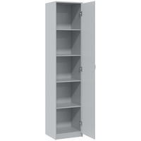 KÜCHENSCHRANK Spanplatte Grau - Alufarben/Grau, Holzwerkstoff/Metall (35/180/40cm) - HOMCOM