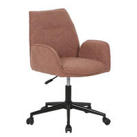 BÜRODREHSTUHL - Bouclé / Eisen - Rostfarben/Schwarz, Textil/Metall (57/81/62cm) - home24