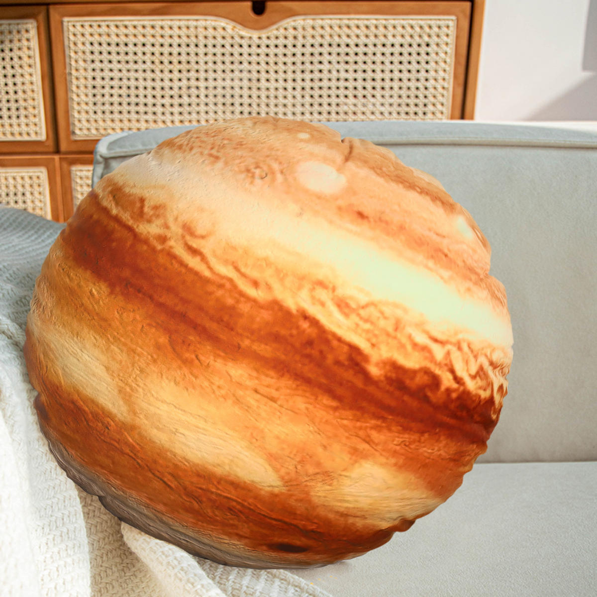 KISSEN Planet Universum Jupiter 25cm - Gelb, Textil (25/6cm) - Vercart