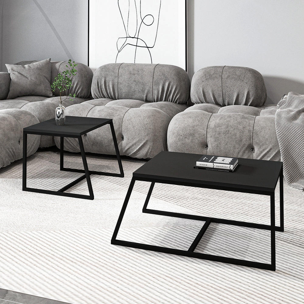 Thumbnail - moebel17 Couchtisch, Anthrazit, Holzwerkstoff, Metall, 88x38x50 cm, Wohnzimmer, Wohnzimmertische, Couchtische