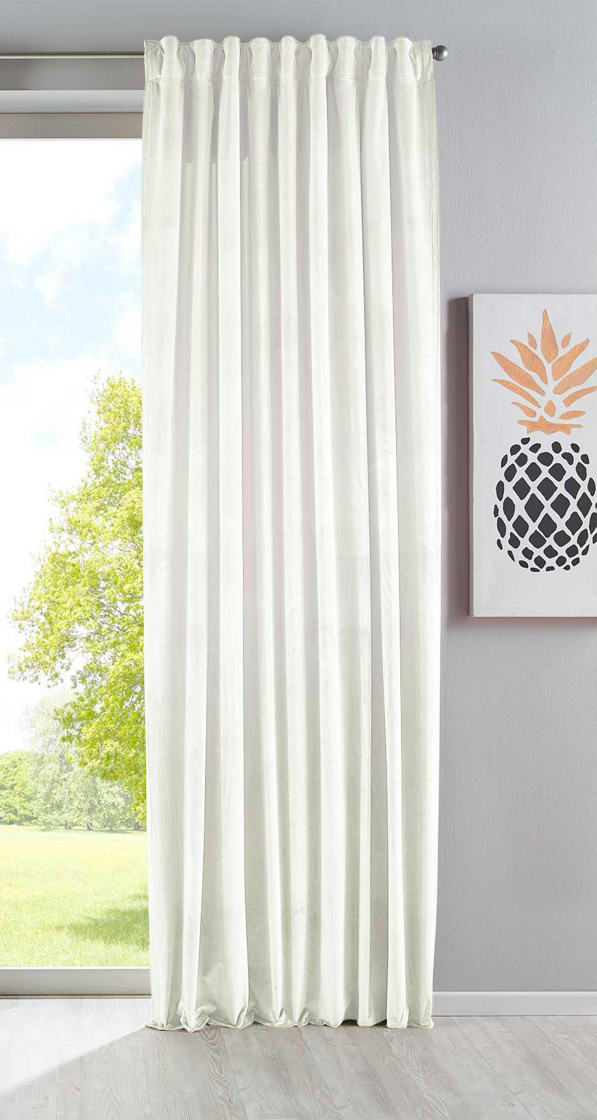 VORHANG MILANO HxB 235x135 cm Creme - Creme, Textil (135/235cm) - Gardinenbox