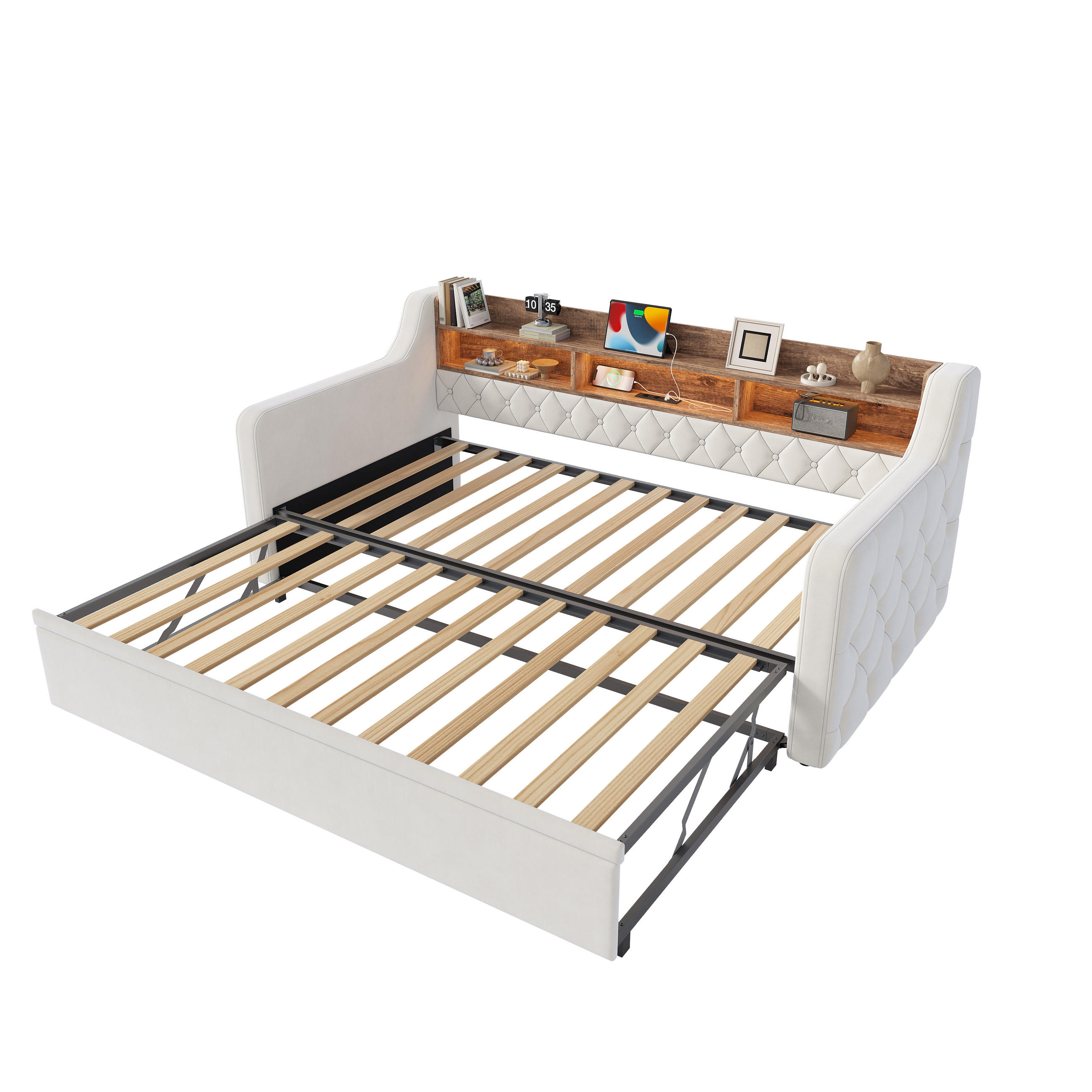 Lvhom Tagesbett Beige 90x190 cm