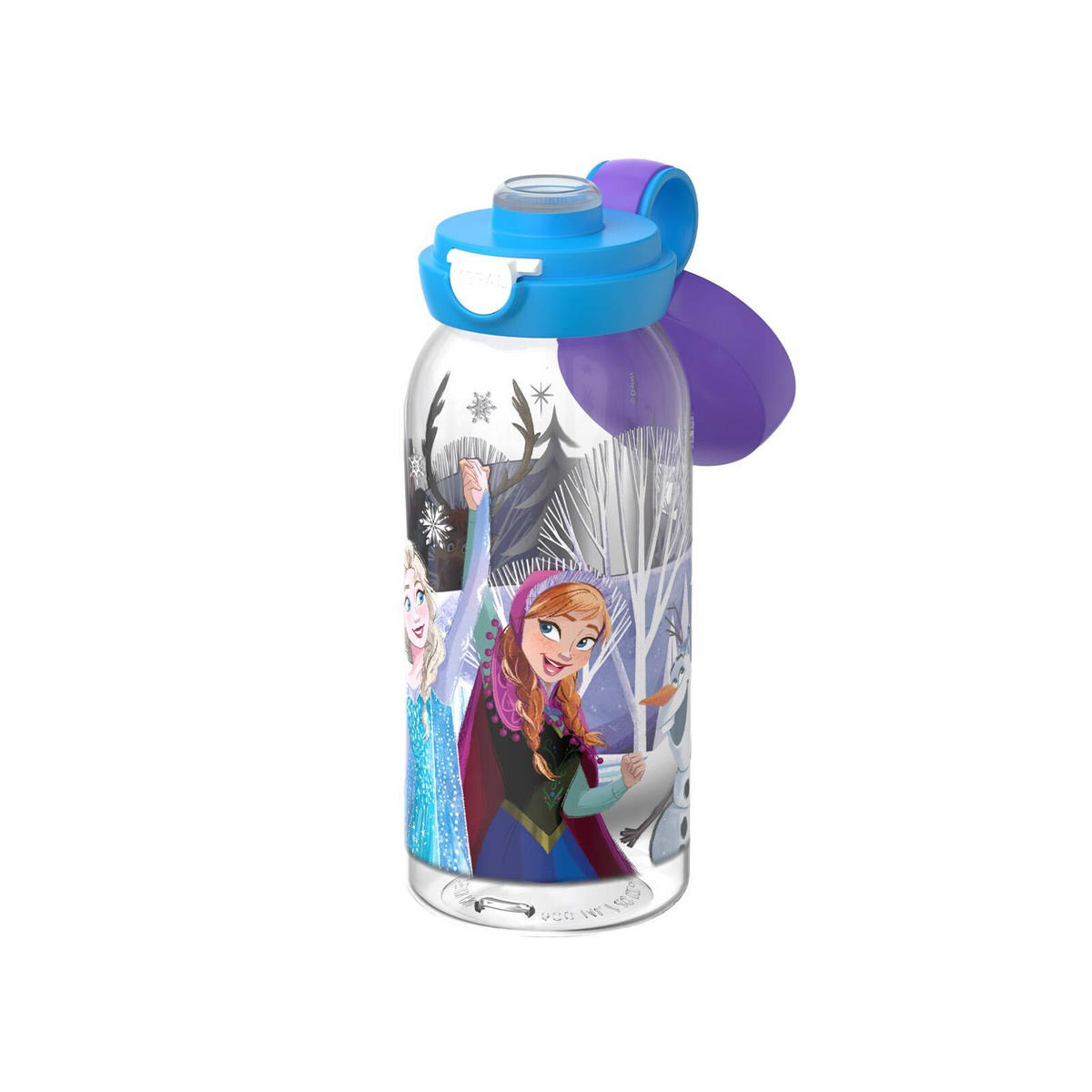 TRINKFLASCHE MIT KLAPPDECKEL Campus Frozen Friends 600 ml - Blau/Lila, Kunststoff (0.6L) - Mepal