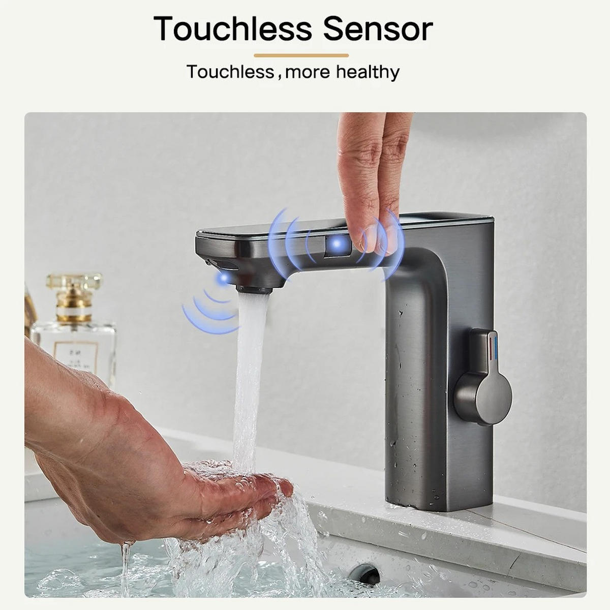 WASCHTISCHARMATUR Smart Sensor Chrom - Chromfarben, Metall (14/18/4.5cm) - Kaket