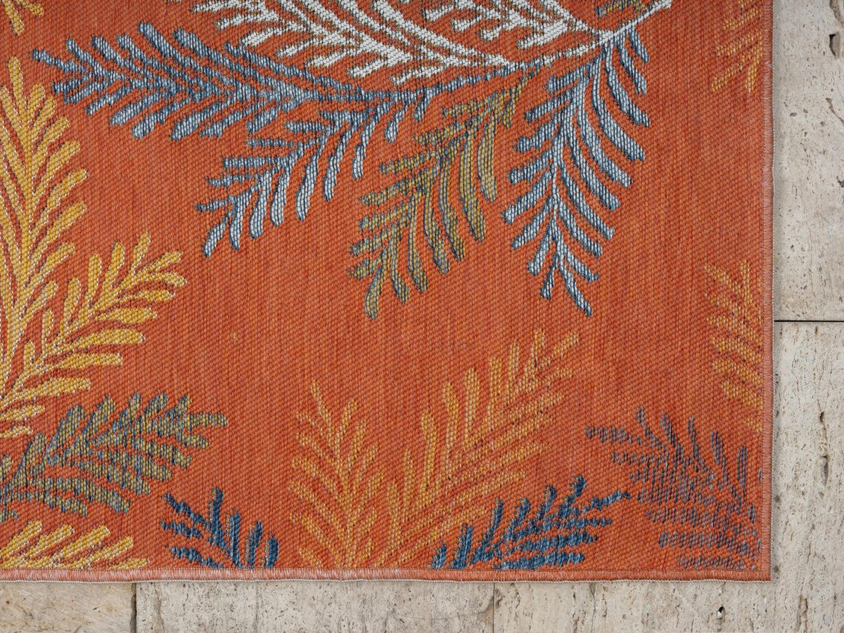 OUTDOORTEPPICH Zuri Rostfarben,Currygelb,Blaugrau 200/300 cm - Rostfarben, Textil (200/300cm) - My-Rug