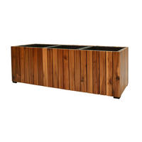 PFLANZKASTEN 33x93x31 cm, Braun, Akazienholz - Braun, Holz (33/31/93cm) - dasmöbelwerk