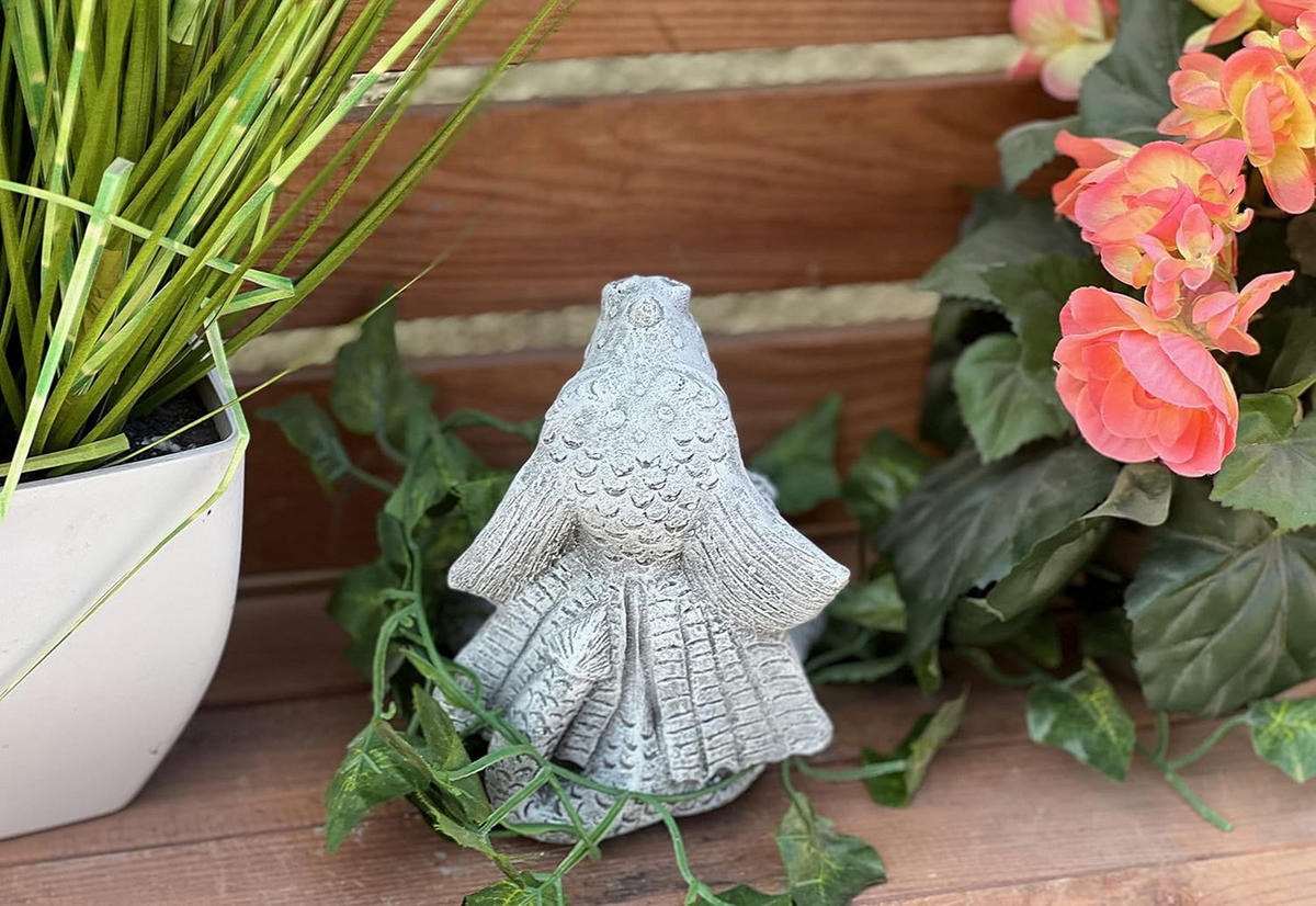 STEINFIGUR Trotzdrache Drache frostfest Steinguss - Grau, Stein (12/14/12cm) - stoneandstyle