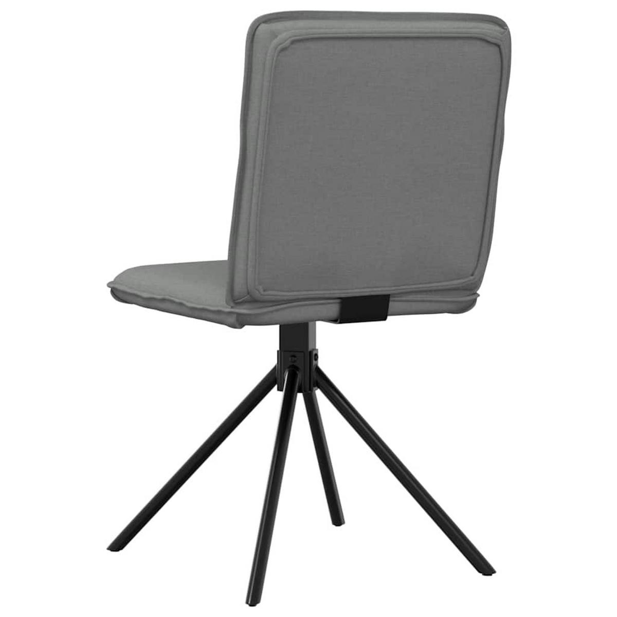 ESSZIMMERSTÜHLE 2 Stk. Dunkelgrau Stoff 46.5*53*84cm - Dunkelgrau, Metall (46.5/84/53cm) - ZMH