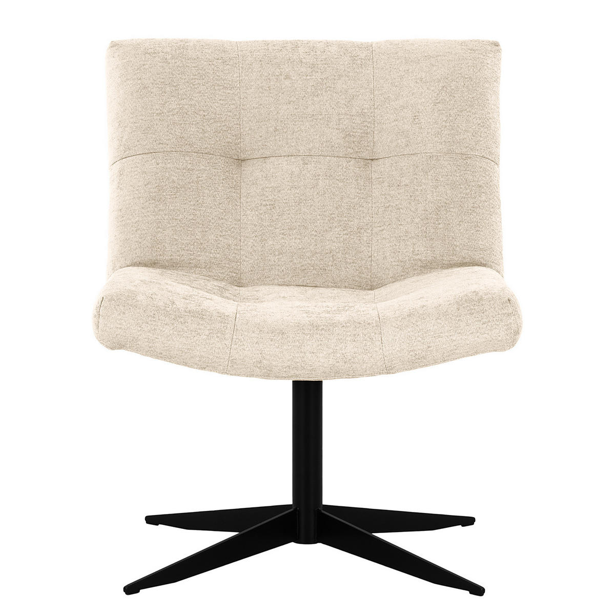 SESSEL - Beige/Schwarz, Textil/Metall (67/82/74cm) - home24