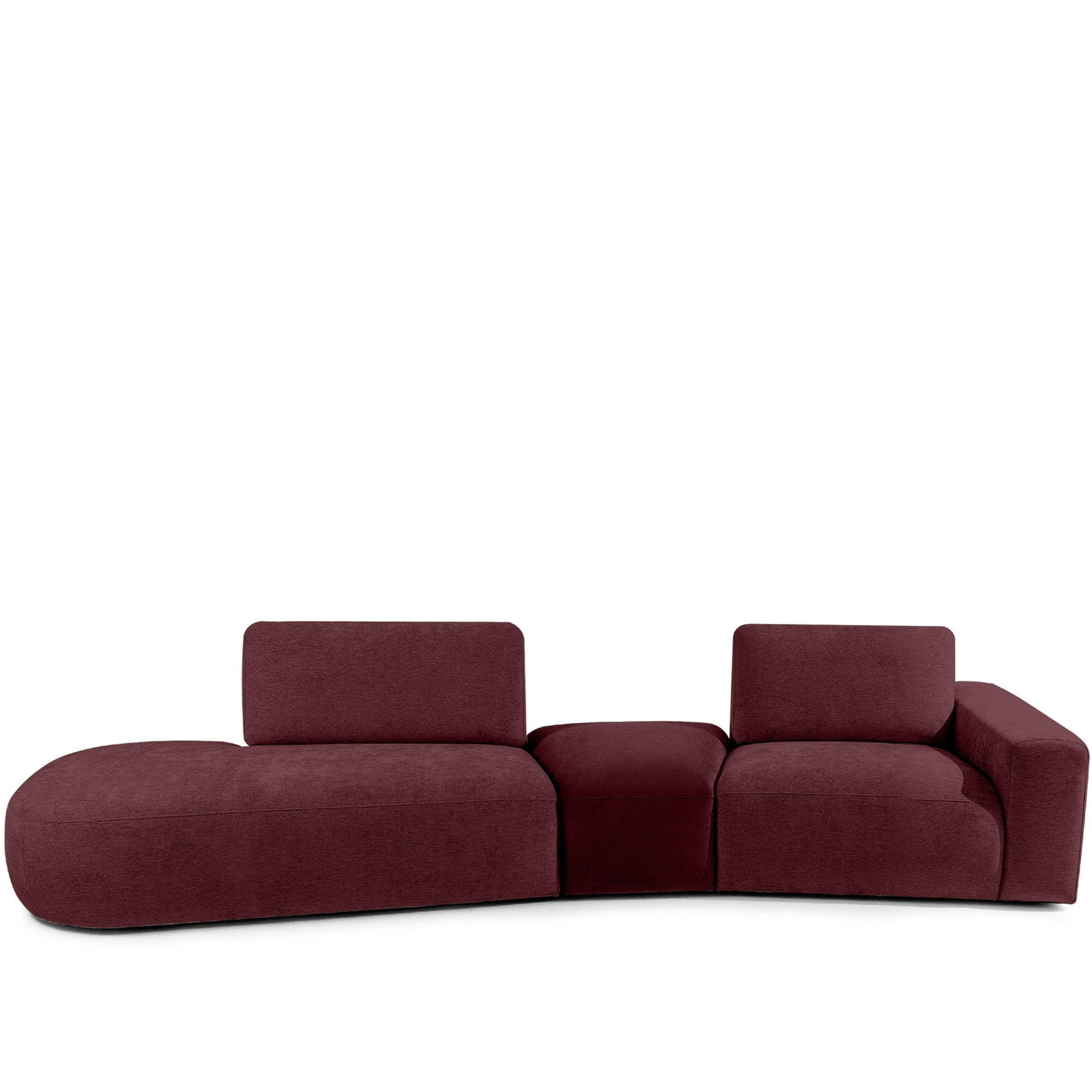 4-SITZER ECKSOFA ZUCCO Chenille links, Violett - Violett, Textil (350/84/105cm) - KONSIMO®
