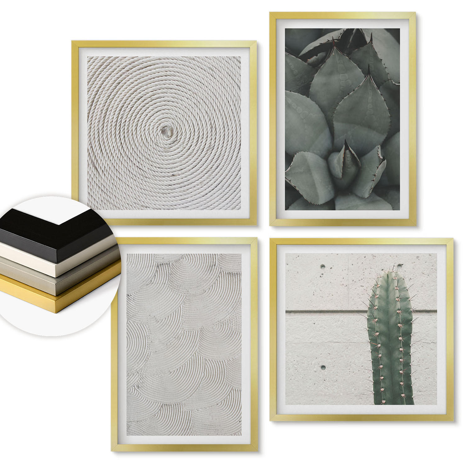 ArtPrintCave Wandbilder Gold 50x50 cm