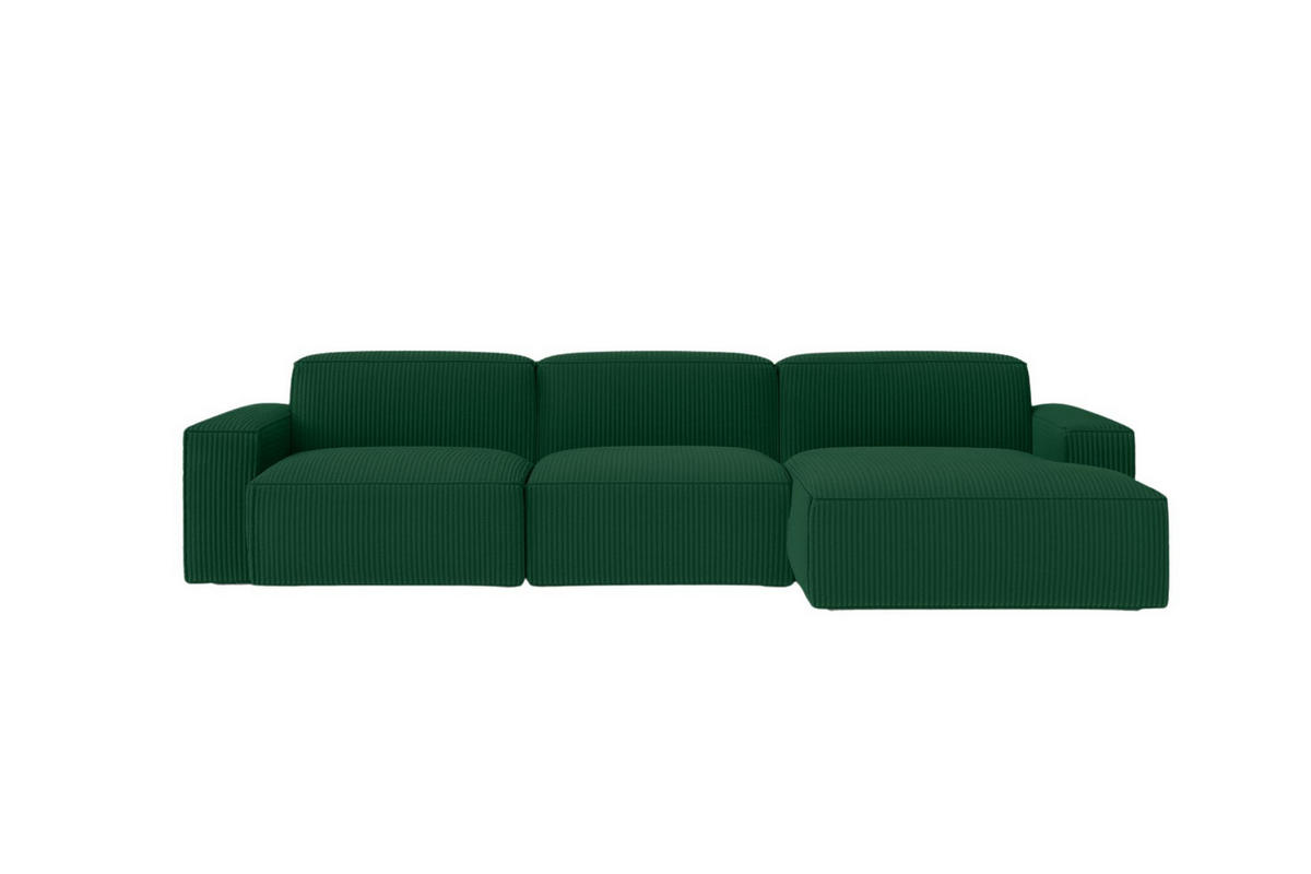 ECKSOFA Cursal L-Form, Stoff Poso, Grün, Rechts - Grün, Holz (284/166cm) - Kaiser Möbel