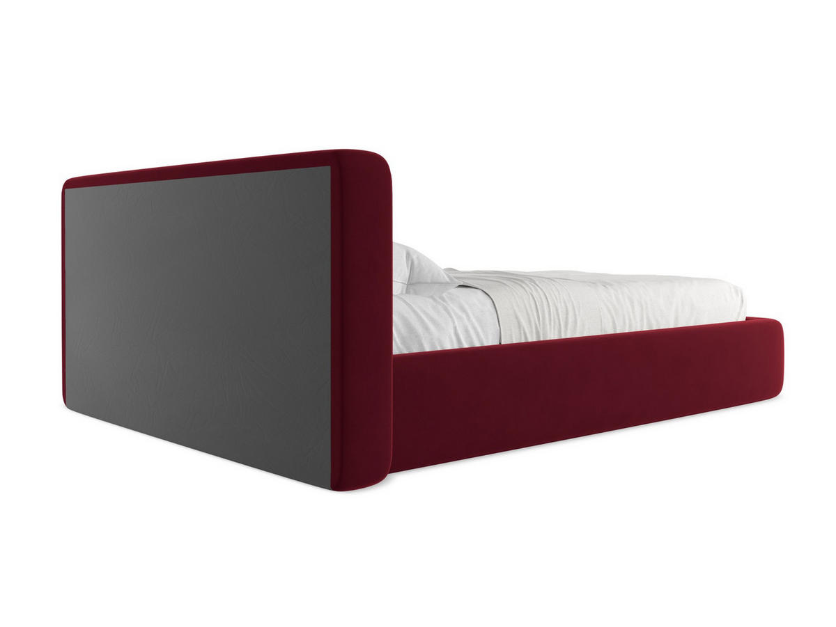 POLSTERBETT mit Bettkasten und Lattenrost 180x225 Rot - Bordeaux/Rot, Kunststoff/Textil (140/200cm) - Makamii