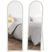 STANDSPIEGEL DE-09738 mit Bogenrahmen, freistehend Weiß - Weiß, Glas (50/160/3.7cm) - ComfortXL