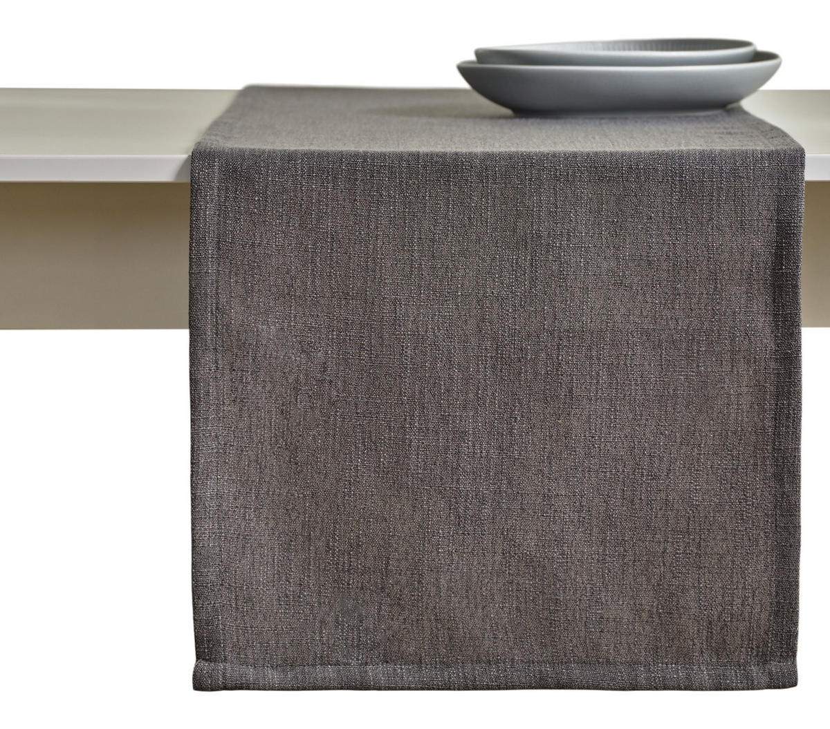TISCHLÄUFER Clifden - Grau, Textil (180/40/1cm) - home&you