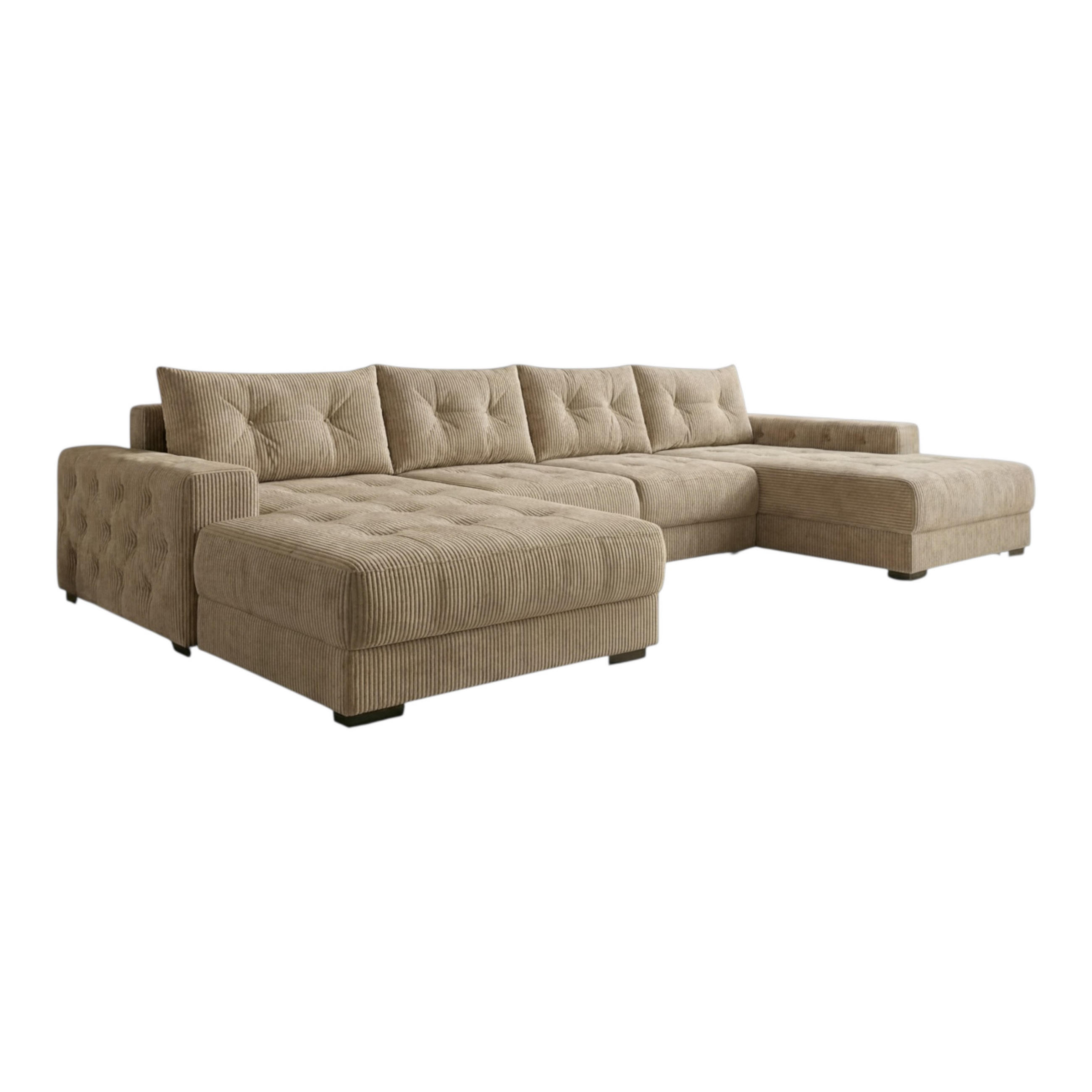 A&J MöbelLand Ecksofa Beige 320x185 cm