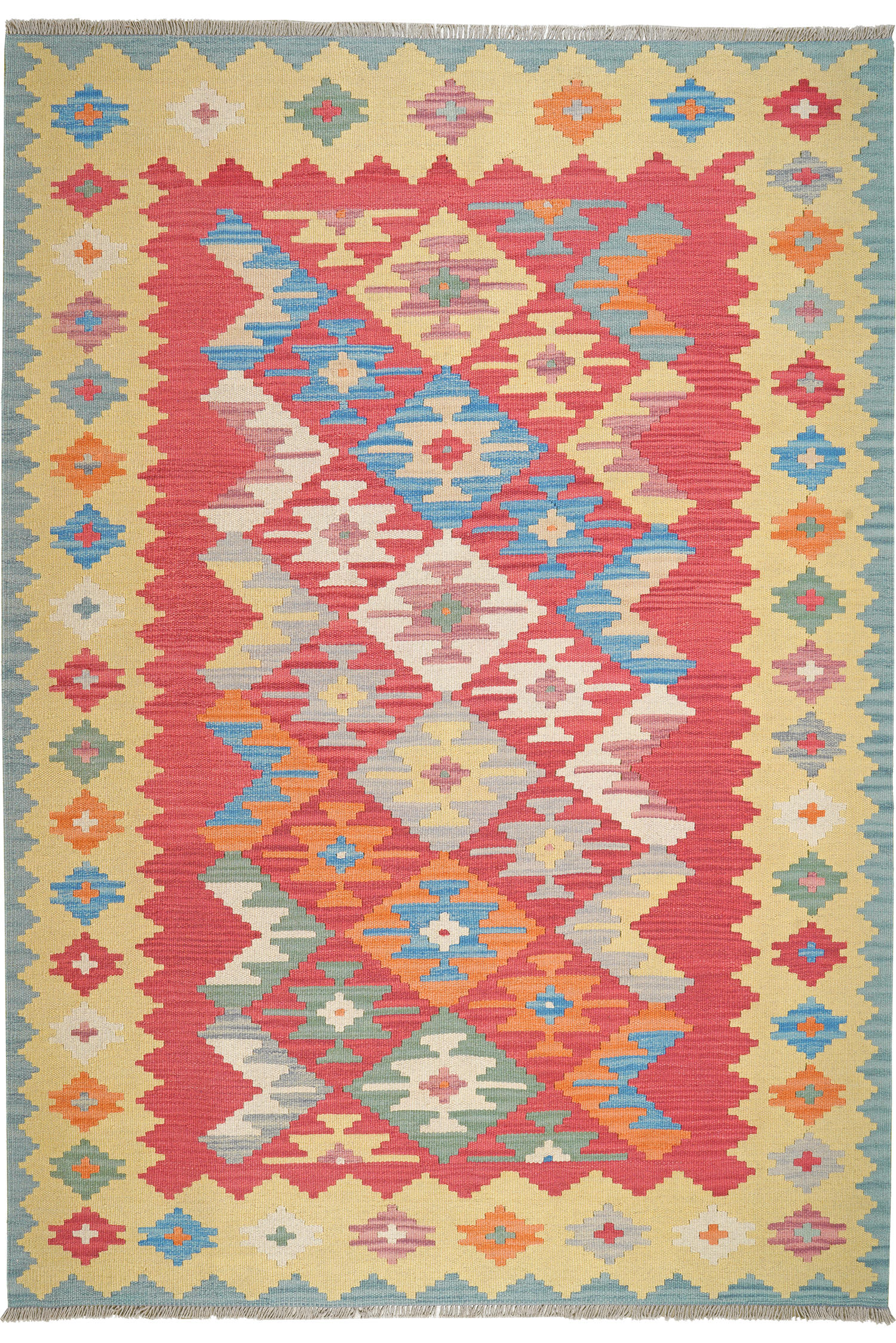 HANDWEBTEPPICH Gashgai Kelim Rot 246/170 cm Schurwolle - Rot, Textil (170/246cm) - Looma