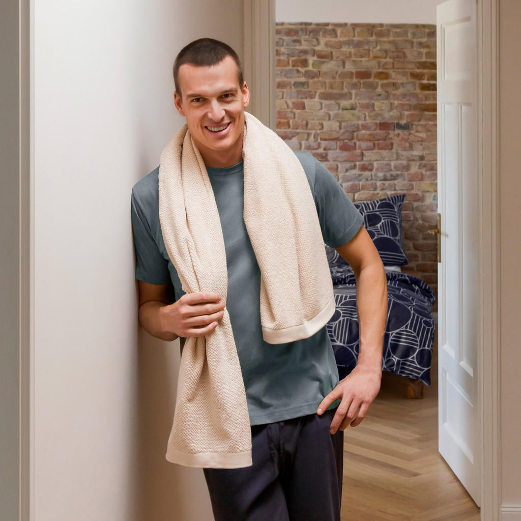 Thumbnail - Möve Handtuch, Creme, Textil, 50x100 cm, unisex, Oeko-Tex® Standard 100, Badtextilien, Handtücher