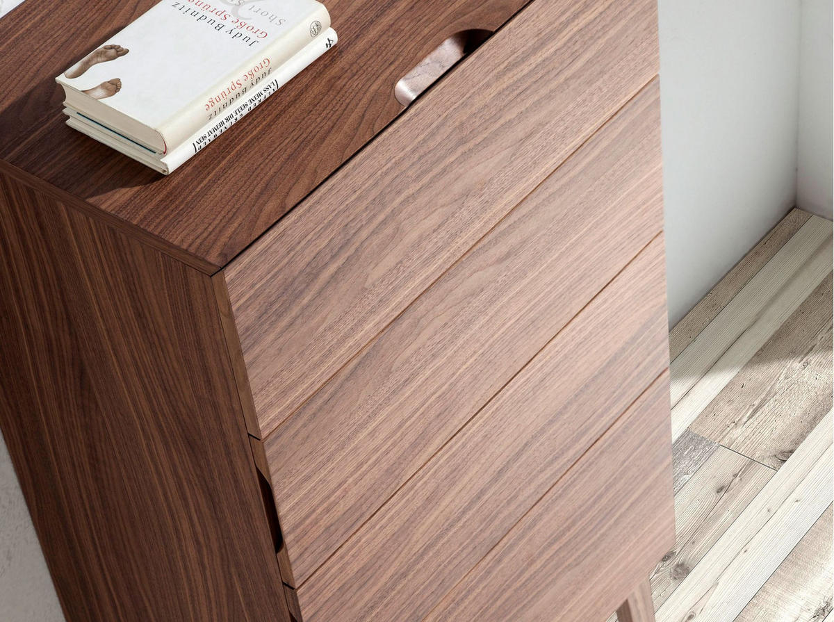 KOMMODE Chiffonier Nussbaum 59/45/120 cm - Walnussfarben, Holz (59/120/45cm) - ANGEL CERDA