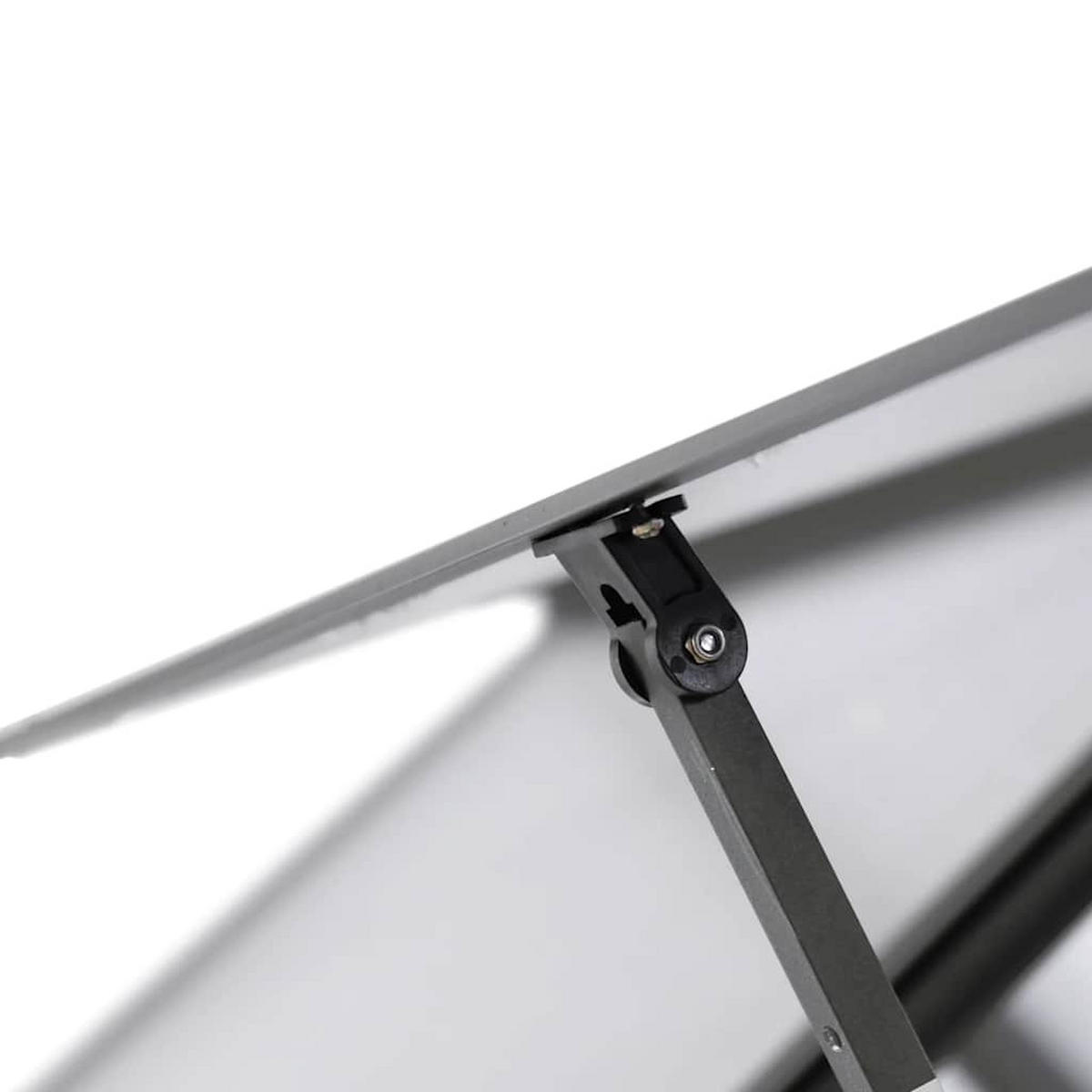 GEWÄCHSHAUS mit Fundamentrahmen 169/114/202 cm, aus Aluminium, Schwarz - Anthrazit, Metall (114/202/169cm) - vidaXL