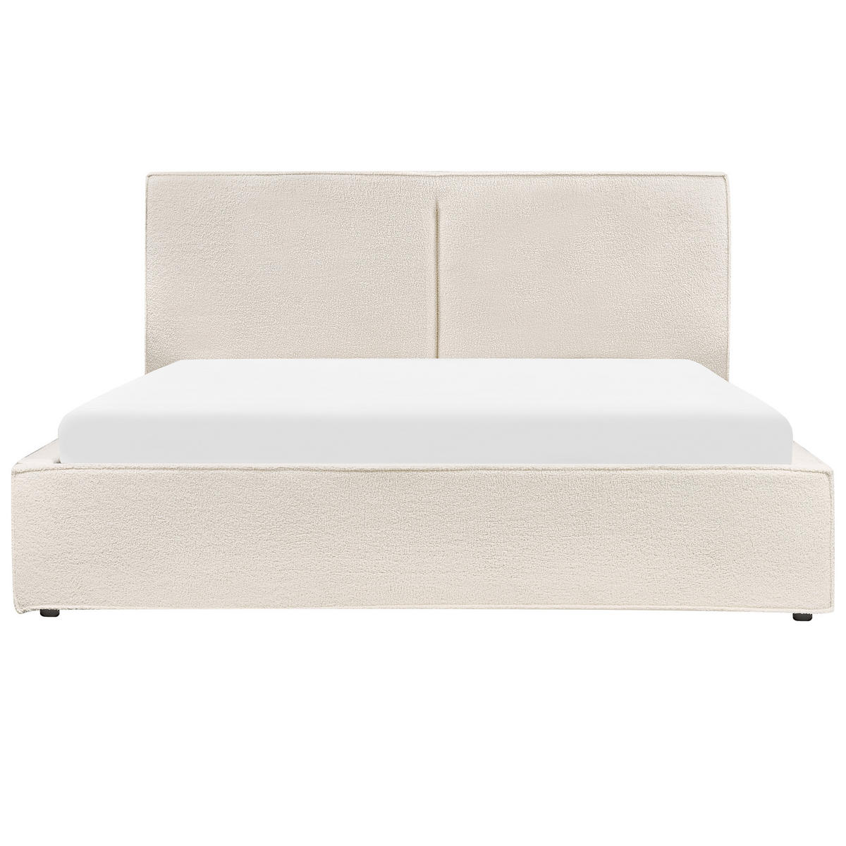 POLSTERBETT 180/200 cm Weiß Moissac - Creme, Textil (180/200cm) - Beliani